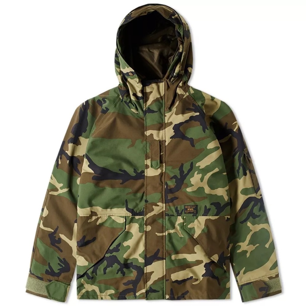 WTAPS ECWCS WOODLAND CAMO 01 GORETEX TETRATEX RARE HOODED JACKET